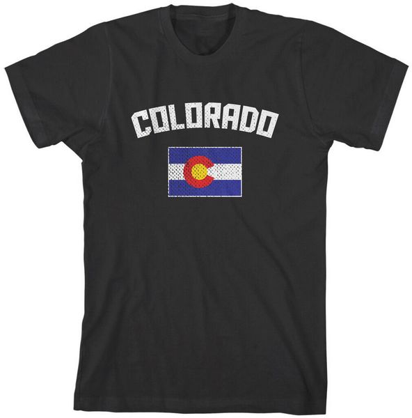 

threadrock men's colorado coloradan флаг t-shirt государственный денвер летний стиль casual wear tee shirt