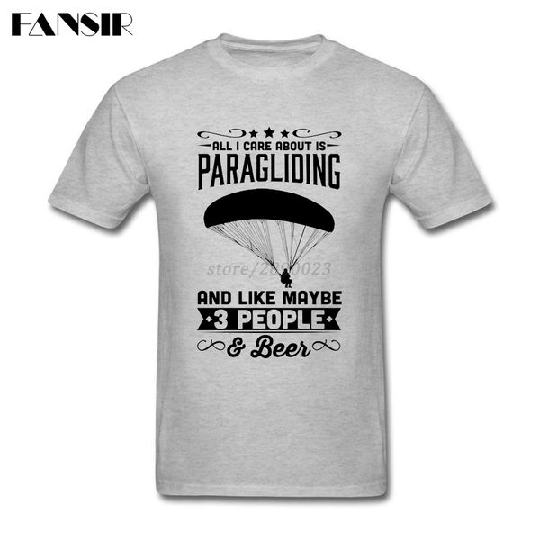 

смешные t-shirt men boy 100% хлопка с коротким рукавом все, что я забочусь о том параплан synchro group summer тис мужчины t-shirt