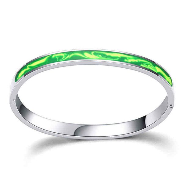 

bangle women's enamel bracelet with charm and set, Black