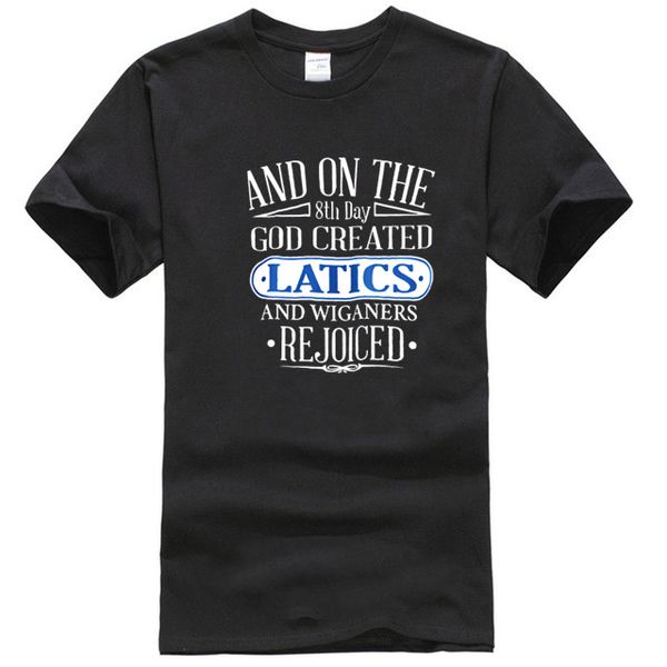

wigan athletic fc t-shirt 8th day god created latics football gift mens tshirtwc