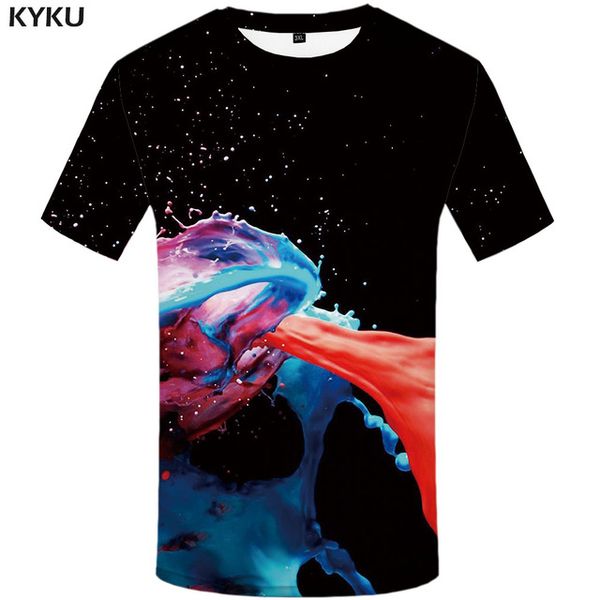 

brand galaxy flower psychedelic 3d black print 3d print shirts comics oversized hippie men clothing