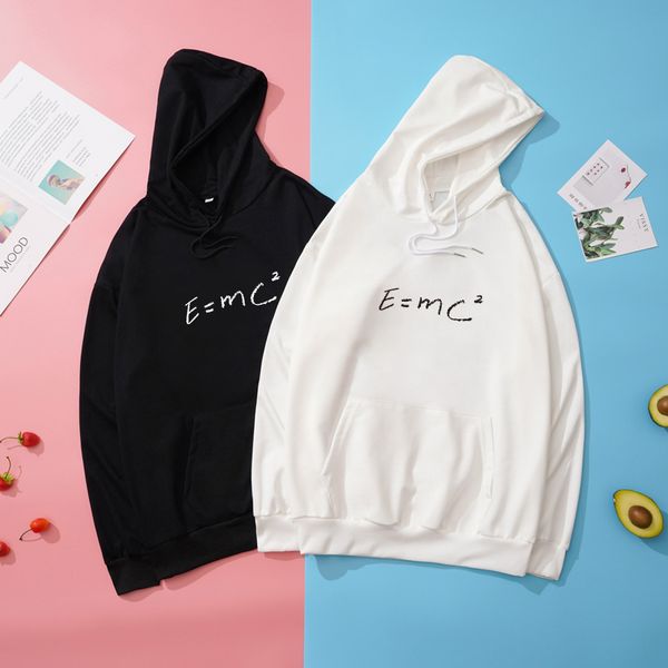 

women's hoodies & sweatshirts e = mc2 harajuku sweatshirt casual loose pullover funny printed long sleeve women autumn fashion couples, Black