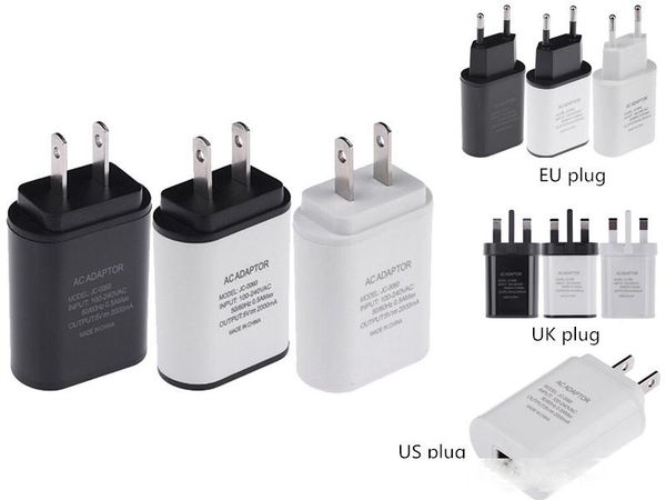 

real 5v 2.1a fast wall charger us uk eu plug usb home wall charger adapter for samsung s8 htc lg