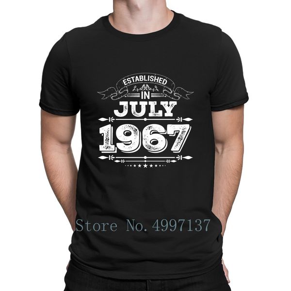 

established in july 1967 t shirt breathable spring letters plus size 3xl fit short sleeve designs homme shirt