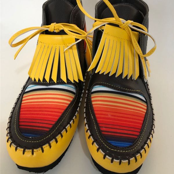 

boots women tassel stripe ankle 2021 womens sewing warm woman flats female shoe ladies casual hook loops footwear plus size, Black