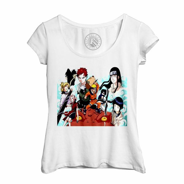

t-shirt femme naruto team 7 sasuke sakura neiji hyuga hinata gaara manga