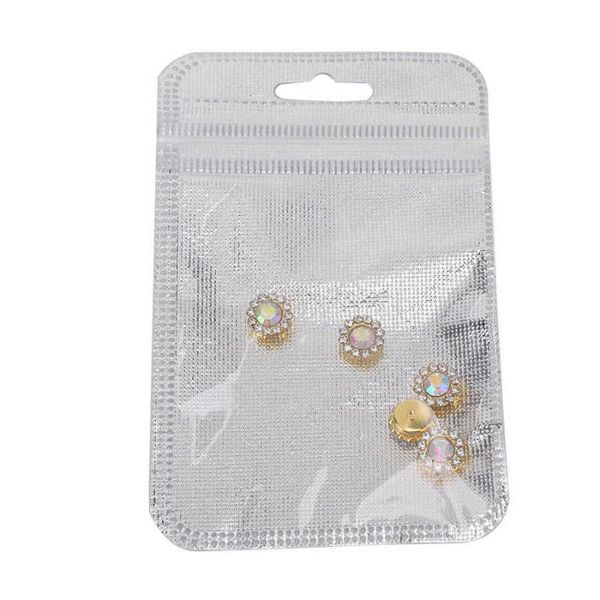 

5 colors 10mm diy nail art decoration gold plating round shape 5pcs, Black