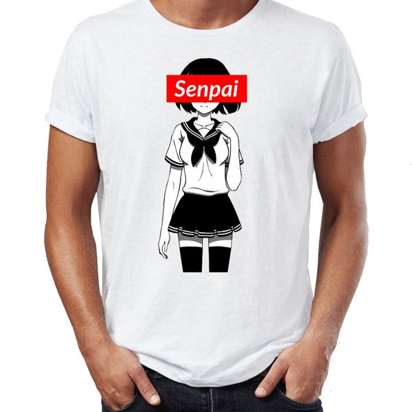 

men's t shirt otaku senpai kawaii anime manga awesome artwork printed tee