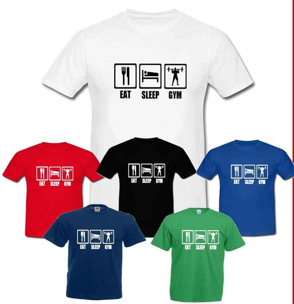 

eat sleep gym funny weights muscles exercise beast sport protien t shirts