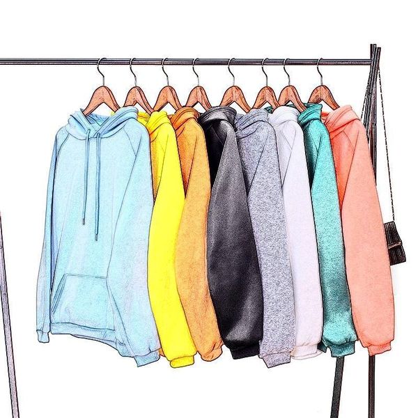 

autumn and winter new casual women's hooded sweatshirt long sleeve yellow female loose hooded women's thick coat hoodies aird, Black