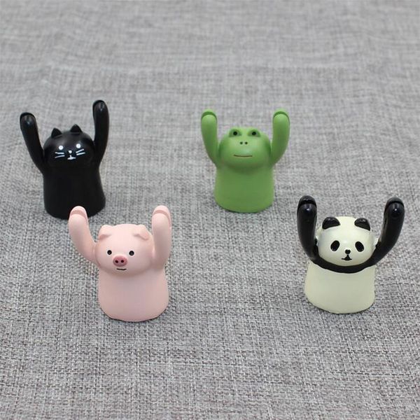 

decorative objects & figurines po clip zakka animal miniature figurine frog pig cat panda wedding decoration fairy garden resin craft orname