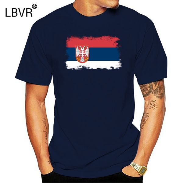 

serbia distressed flag mens t-shirt srbija serbian shirt football