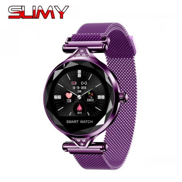 

slimy new h1 women girls bluetooth smart watch bracelet wearable device pedometer heart rate monitor smartwatch for android ios