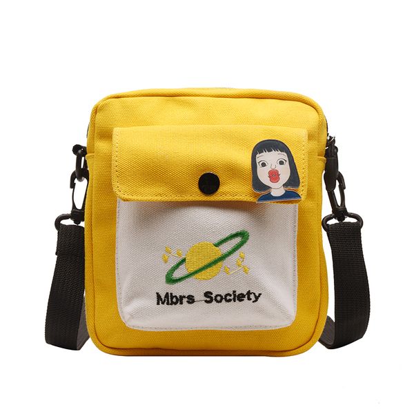 

2020 canvas slung small bag one-shoulder female original sufeng cartoon vintage cute bag
