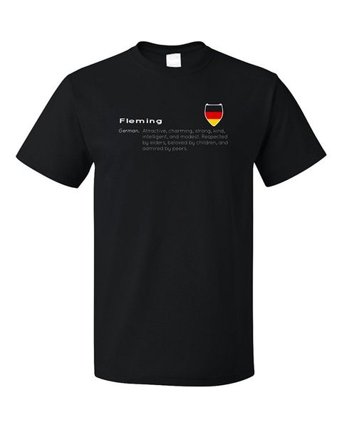 

fashion 3d letters print men / men fashion cotton fleming definition funny german last name men's tees