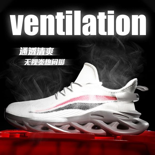 

fashionsummertidemenrunningshoeshighqualitybreathablesneakersmendampingbladecushioningnon-slipjoggingsneakers, Black