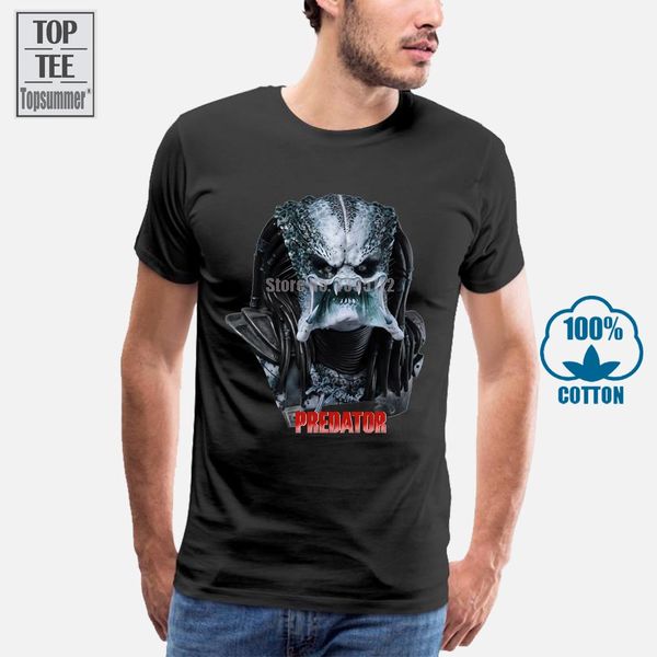 

100% хлопок brand new футболки o образным вырезом с коротким рукавом predator 1987 фильм плакат мужская мода футболка broadcloth футболка дл
