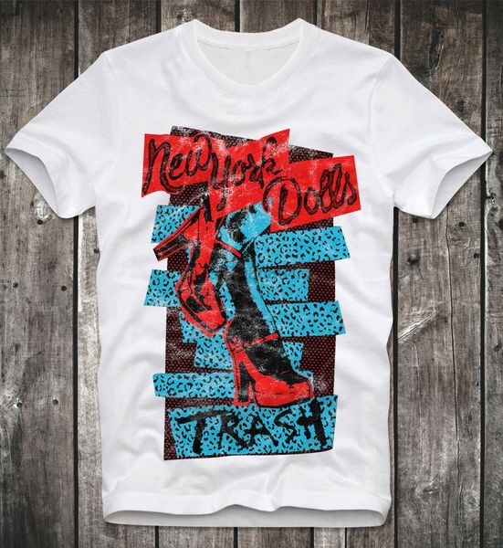 

t shirt new york dolls удалит ретро vintage панк-рок губной помады