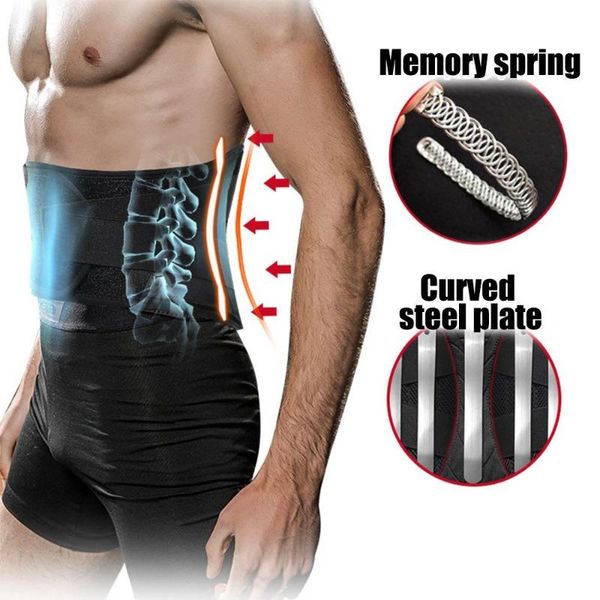 

эффективная назад brace пояс осанки коррекция пояс назад коррекция весна талии поясничный спорта pain relief unisex, Black;gray