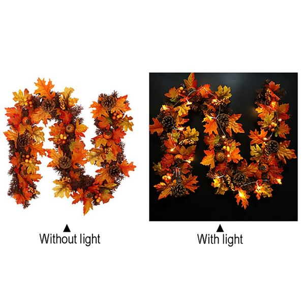 

halloween pvc pine cone rattan door hanging decoration autumn pumpkin door lintel window decoration