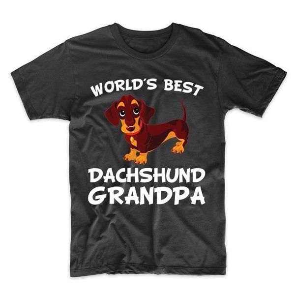 

world's dachshund grandpa dog owner t-shirt personality custom tee shirt