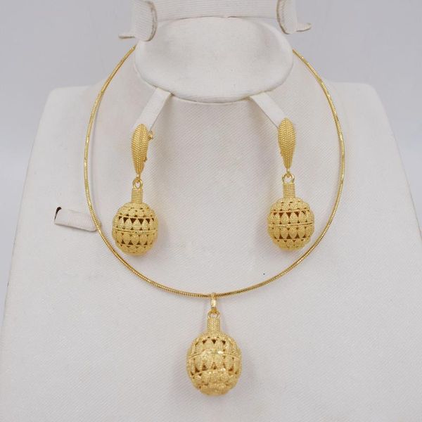 

statement luxury jewelry 2020 women's earrings pendant necklace jewelry sets ball for party wedding, Silver