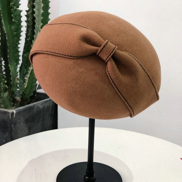 

boinas para mujer wool felt hat female winter korean style fashion stewardess beret cappello donna boina hombre kapelusz gorras, Blue;gray