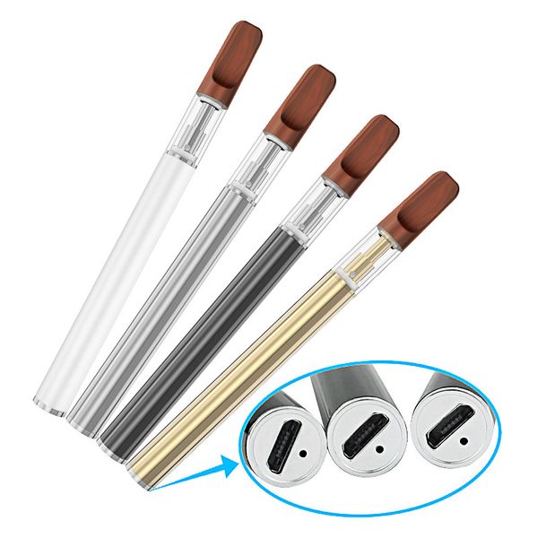 Neues Produkt Keramik-Einweg-E-Zigaretten-Verdampferstift .5 ml Öl-Vape-Stift-Verdampfer CO2-Extrakt-Stift-Vape mit Holzspitze