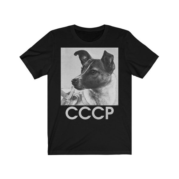 

cccp футболка лайка лайка россии рубашка россии собака shirt советский союз космическая собака подарок подарок 2019 новый модные мужчины фут
