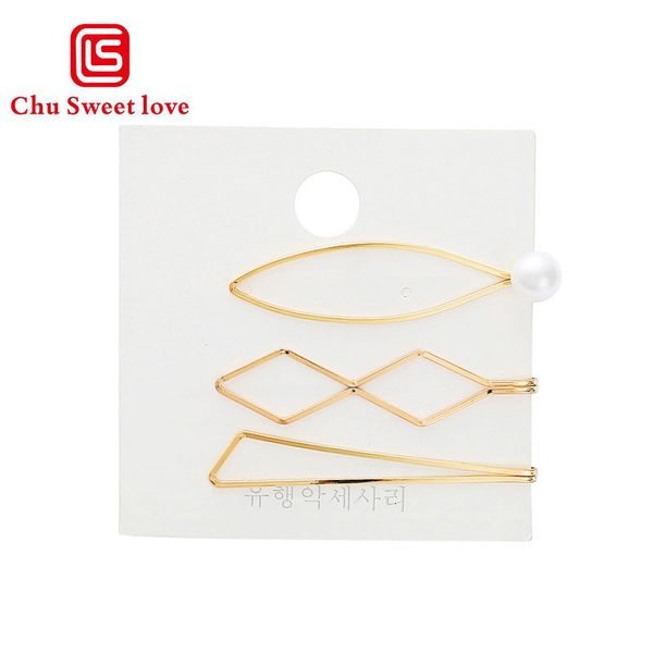 

girl's metal pearl hairpin retro elegant golden hairpin rhinestone clip side hairpin simple headdress girl accessories, Silver