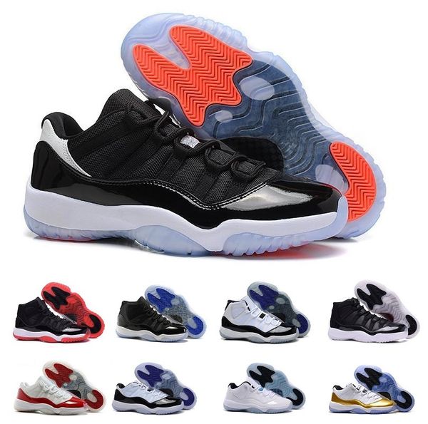 

new 11 11s basketball shoes air men women high low le blue low bred concord 23 45 infrared 72-10 bred c cap gown gym red j11 sneakers