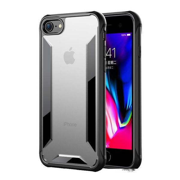 

hybrid clear rugged armor cover 360 cover case for iphone 7 8 tpu pc transparent case anti shock hard cell phone