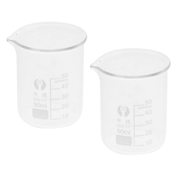 

2pcs laboratory beaker borosilicate glass measuring cup single scale beaker