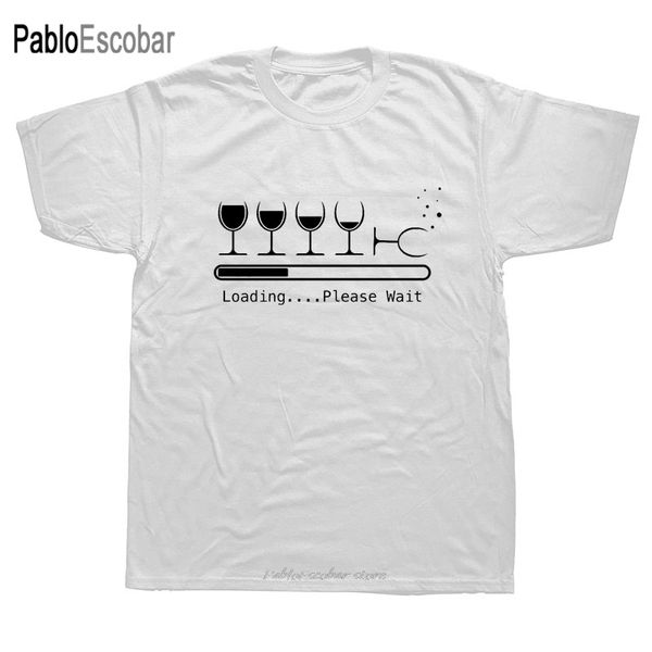 

novelty loading...please wait beer wine drink t-shirt mens short sleeves oversized streetwear hip hop printed t shirts tees