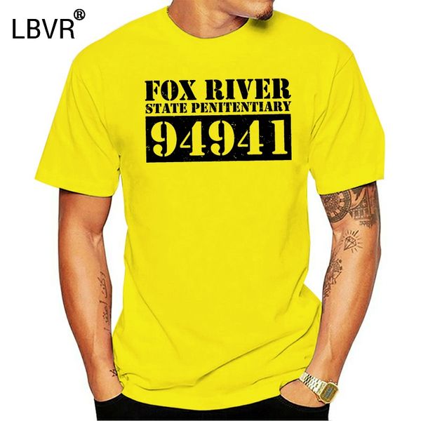 

fashion style serie tv prison break maglietta stampa matricola fox river o neck shirt plus size t-shirt