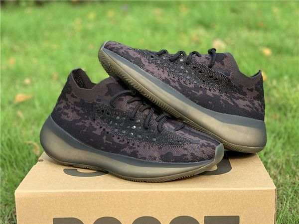 

2020 new authentic 380 onyx black 3m reflective men women running shoes kanye west sports sneakers with original box