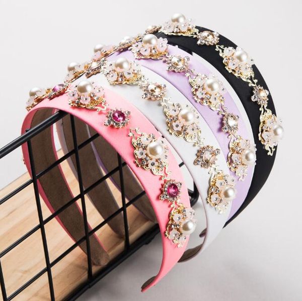 

women's headband hairband hair band hoop accessories flower headpiece party headwear hairband hair accessories for women girls a257, Silver