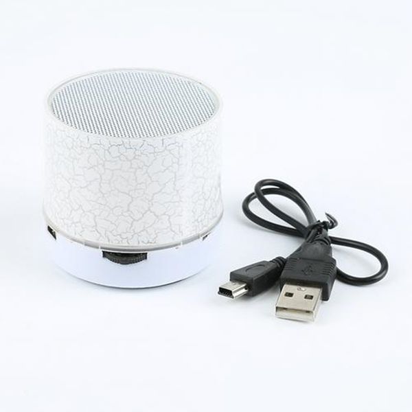 

new glare crack bluetooth speaker car led multicolor subwoofer u disk card music audio built-in microphone portable speaker