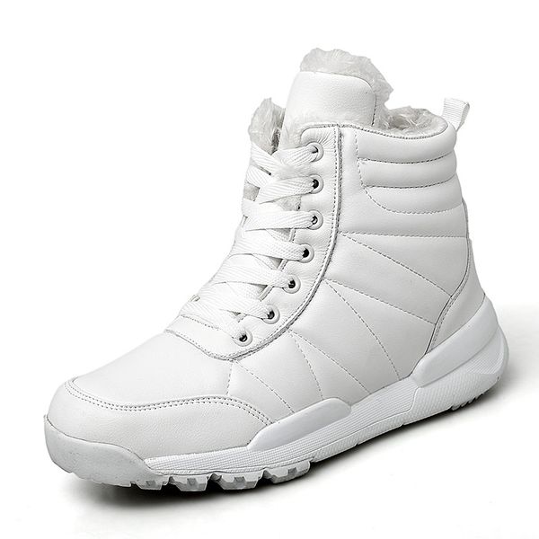 

boots winter 2021 thick women snow casual warm cotton large women's, Black