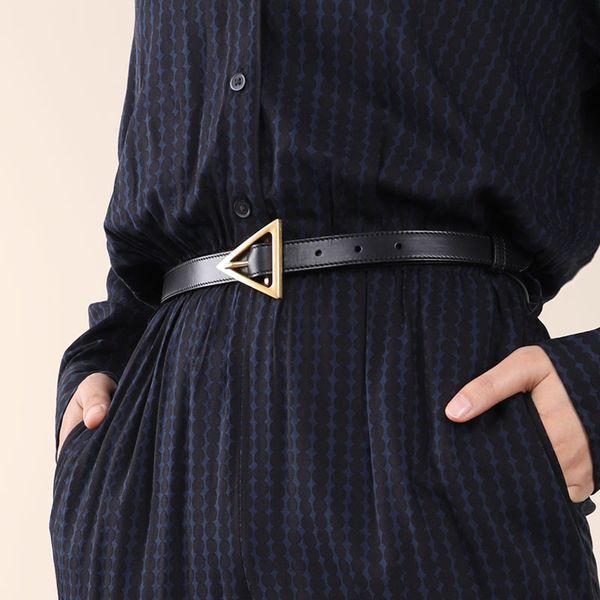 

престижное качество дизайнера пояс женщины марка модный дизайнер тонкий пояс треугольник ремни для женщин платье партии waistband женский 1, Black;brown