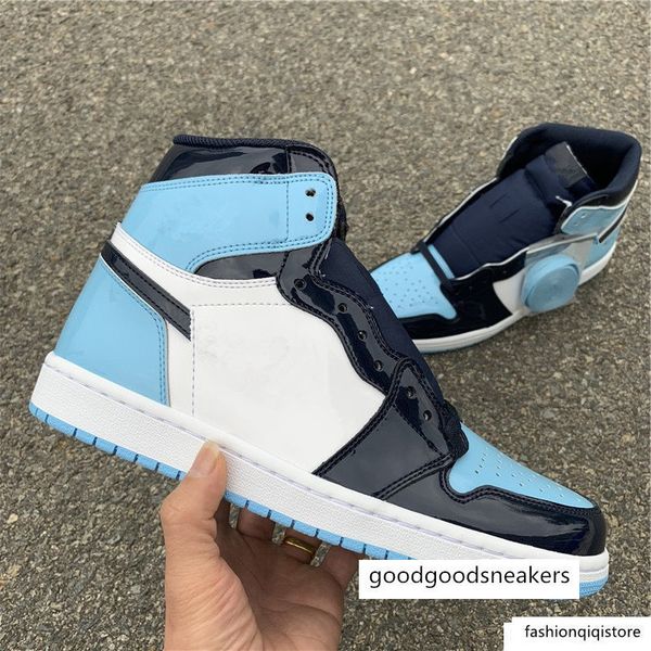 

qinmin123 wholesale new unc black blue i 1s men wmns high basketball shoes outdoor trainers good quality size 5.5-14.5