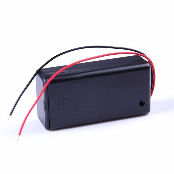 

5pcs 9v battery holder box case with wire lead on/off switch cover case