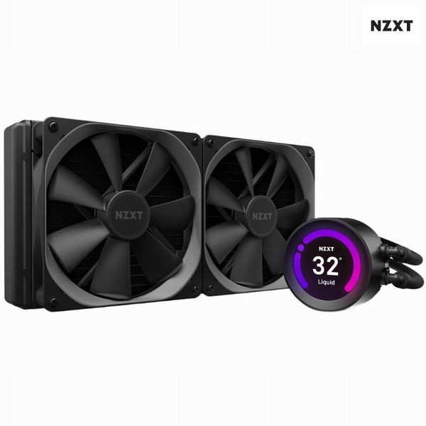 

nzxt kraken z series z63 280mm aio rgb cpu liquid cooler customizable lcd display powered by cam v4 rgb connector