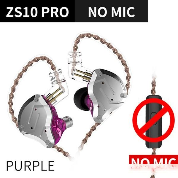 

portable audio & video earphones & headphones kz zs10 pro 1dd 4ba hifi metal headset hybrid in ear earphone sport noise cancelling