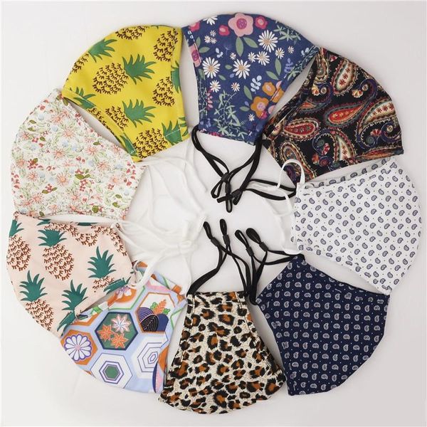 

pineapple respirator flower speckle leopard face masks cotton fashion washable mascherine reusable custom cycling kid 5 9hh c2