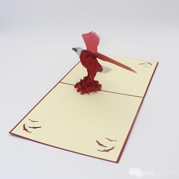 

new 3d handmade ambitious flying eagle paper invitation greeting cards business kids birthday gift ing