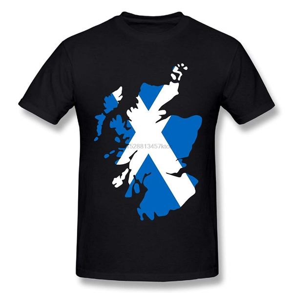 

men scotland flag map 100% cotton prints casual short sleeve t-shirt men t shirt fashion 2018 latest