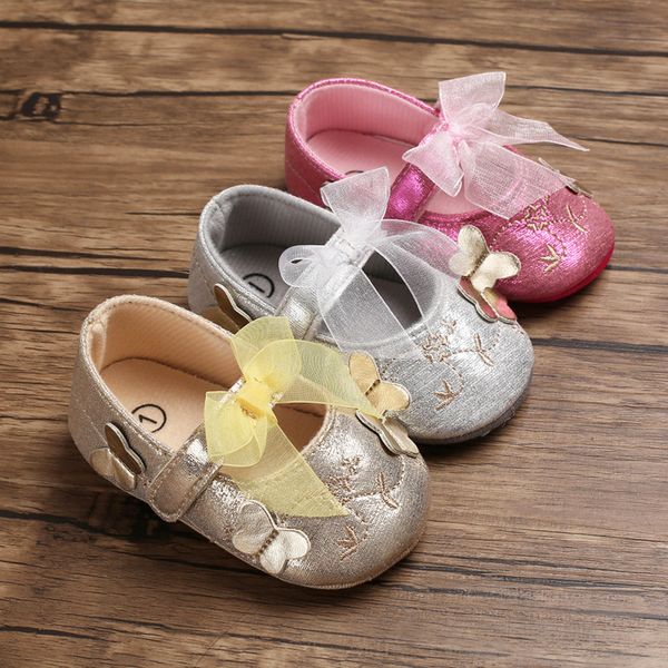

2020 toddler infant baby girls walking shoes princess sweet bow crib shoes booties