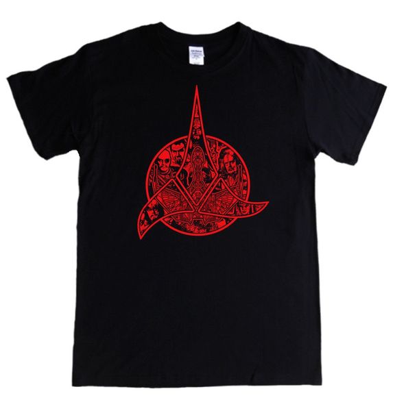 

klingon symbol t-shirt logo bird of prey star pemblem men funny cotton tees short sleeve short sleeve