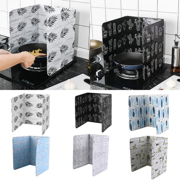 

splash proof baffle kitchen home gadgets oil splatter screens aluminium foil plate gas stove splash proof baffle cooking tools